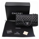 COUTURE. Chanel Jumbo Black Rain Flap Bag.
