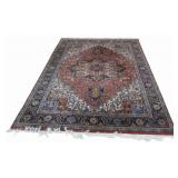 Vintage and Finely Hand Knotted Heriz Style Carpet