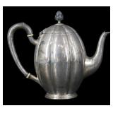 SILVER Well Executed English Silver Gourd Form Pot