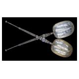 SILVER. Pr of Edwardian English Silver Serving