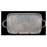 SILVER. English Silver Tray with Coat of Arms.