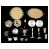 SILVER. (18) Assorted Silver Miniature Objects.