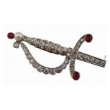 JEWELRY. Platinum, Gold Ruby, Diamond, and Pearl