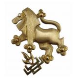 JEWELRY. 14kt Gold Lion of Judah Brooch or