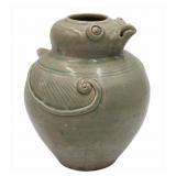 Chinese Celadon Glaze Owl or Bird Form Vessel.