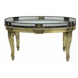 Midcentury Mirror Top Coffee Table with Gallery.