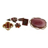 JEWELRY. Collection of (5) Antique Brooches.