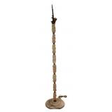Chinese Carved Quartz Floral Floor Lamp.