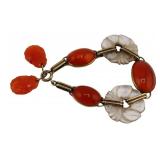 JEWELRY. Art Deco 14kt Gold, Rock Crystal and