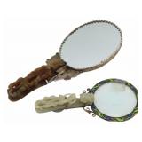 Chinese Carved Jade or Hardstone Belt Buckles.