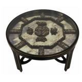 Midcentury Ebonized Coffee Table with Mirrored &