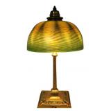 TIFFANY Studios Furnaces Damascene Table Lamp.