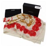 COUTURE. Vintage Chanel Silk Scarf.