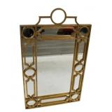Neoclassical Style Gilt Metal Mirror.