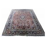 Vintage And Finely Hand Knotted Tabriz Carpet .