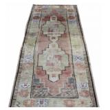 Vintage & Finely Hand Knotted Oushak Style Carpet.