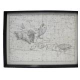 Antique Star Atlas Constellation Map Bode Aries