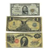 NOTAPHILY. (3) Asstd. Bank Notes Incl. FRBN.