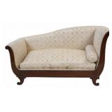 Vintage Mahogany Upholstered Recalmier / Settee.