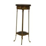 After Maison Jensen Marble Top Bronze Pedestal
