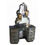 Midcentury Venetian Style Mirrored Vanity.