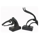 2 Vintage Patinated Metal Animal Skull Sculptures.