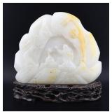 Chinese Russet Jade Carving with Stand.