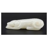 Chinese Recumbent White Jade Dog.
