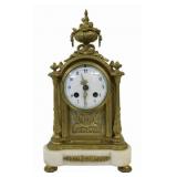 Antique Bronze & Marble French Clock.