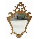 Midcentury Carved Giltwood Mirror.