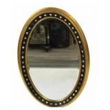 Vintage Oval Paint & Gilt Irish Style Mirror