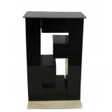 Vintage Acrylic Black to Clear Pedestal.