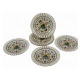 6 WEDGWOOD Futura Reticulated Porcelain Plates.