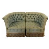 Art Deco Pair of Upholstered Boudoir Chairs.