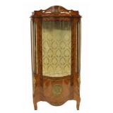 Vintage Italian Bronze Mounted Curved Glass