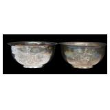 SILVER. Pr. English Silver Bowls with Coat of Arms
