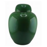 Ex-Vermeer & Griggs Chinese Green Lidded Jar.