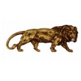 JEWELRY. Signed 14kt Gold and Diamond Lion