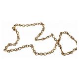 JEWELRY. Italian 18kt Gold Chain Link Necklace.