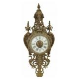 Large & Fine Quality Gilt Bronze Cartel Clock.