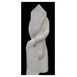 EDNA COOLA ? Signed White Marble Torso.