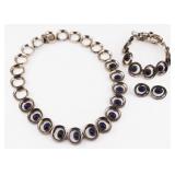 JEWELRY. 4 Pc. Los Ballesteros? Sterling and Lapis