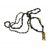 JEWELRY. Pre-Colombian? Polished Stone and Gold