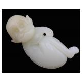 Chinese Celadon Jade Monkey, 37.5 grams.