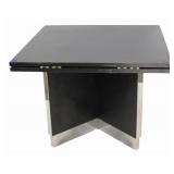 Midcentury Ebonised & Chrome Drop Side Table