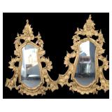 A Pair of Carved and Gilded Mirrors