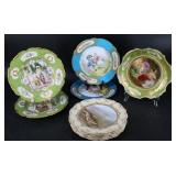 Lot Of Assorted Antique Porcelain Plates .