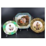 Lot Of 3 French Porcelain Plates