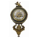Antique French Gilt & Patinated Bronze Clock .