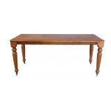 Antique English Mahogany Console Table With Fluted